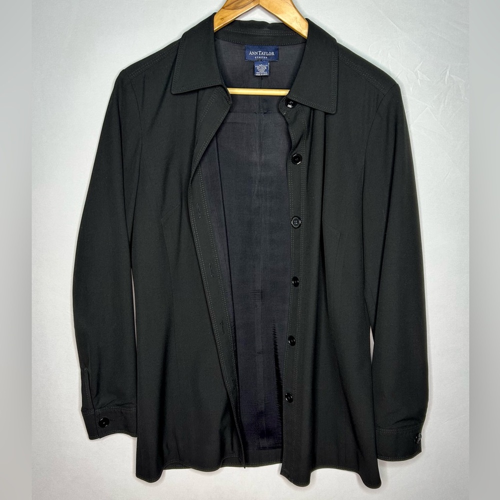 Ann Taylor Stretch Black Blouse